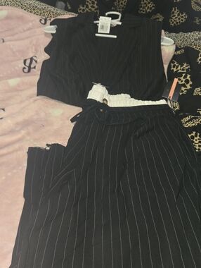Black Pinstripe Two-Piece suit